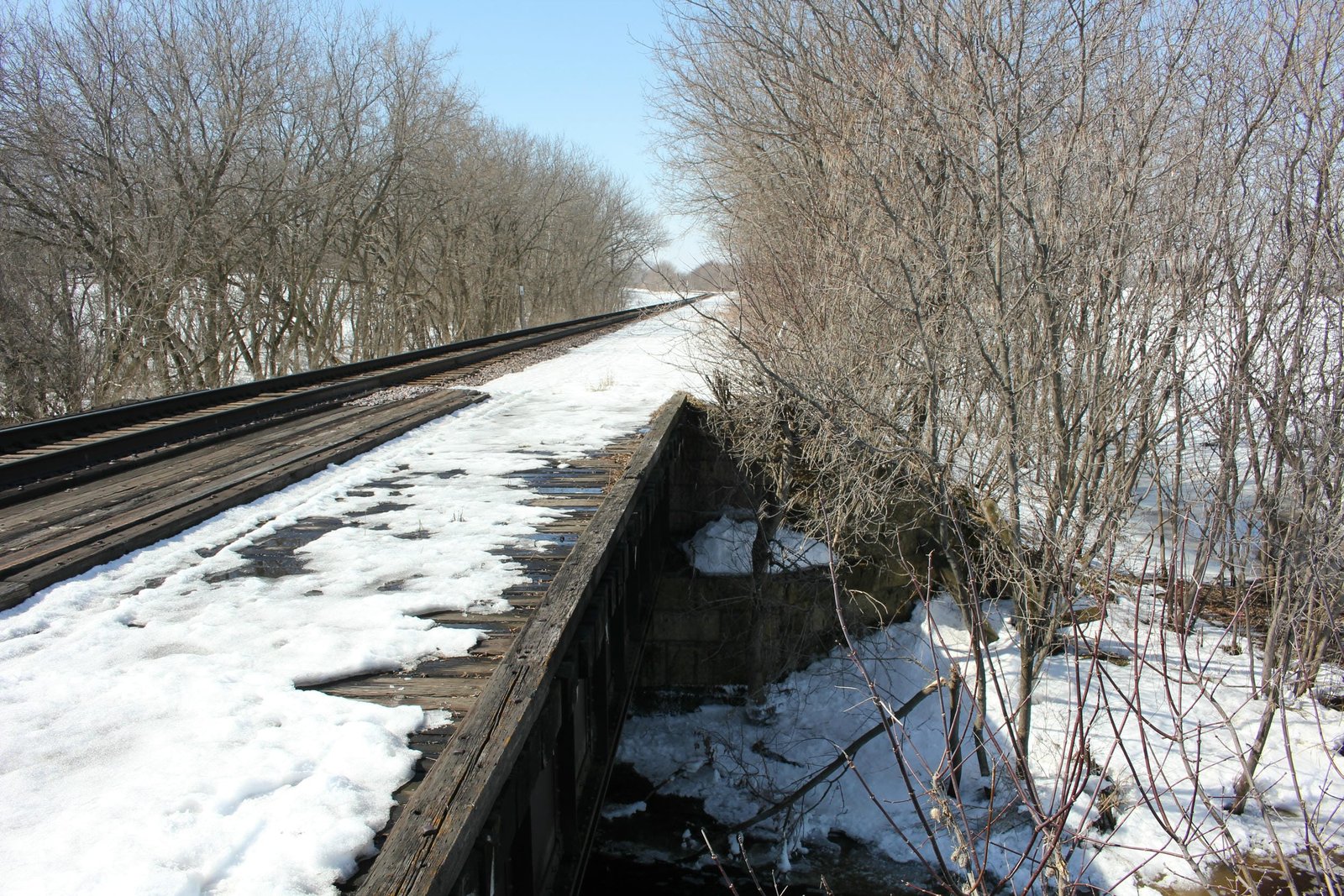 Looking west